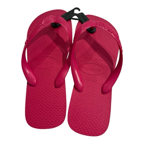 Havaianas Electric Pink Top Fashion flip flops Made in Brazil Size US 6 35/36 - Picture 1 of 9